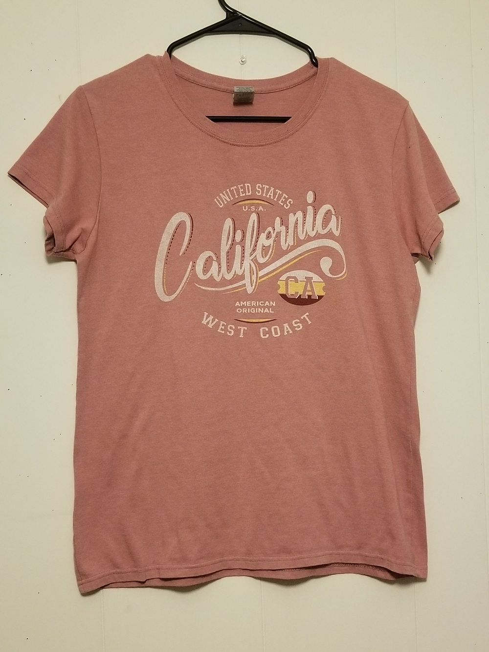California Graphic Tee - Dusty Rose T-Shirt Women's Size L